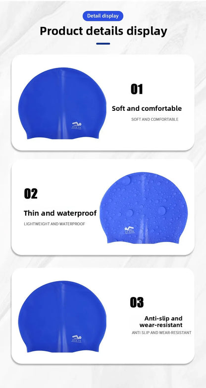 Premium Silicone Swimming Cap for Men & Women
