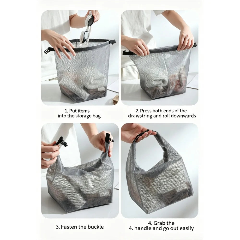 Waterproof Mesh Shower Caddy Tote – Portable Toiletry Organizer for Gym, Beach, Pool & Travel