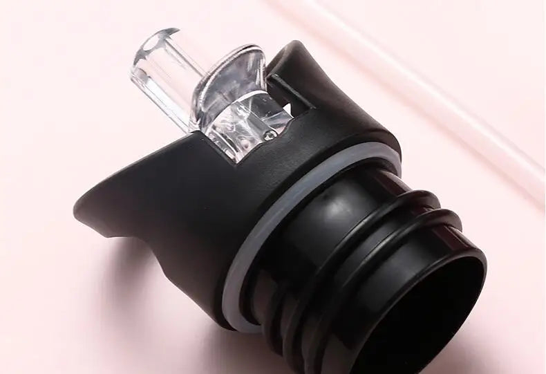 500ML Stainless Steel Water Bottle with Straw Kawaii Water Bottle Children's Sport Bottle Leak Proof Durable Kettle Eco-Friendly