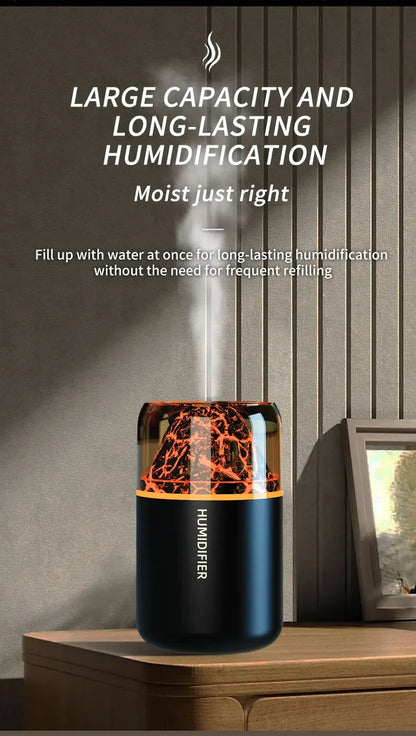 The Simulated Volcanic 180ML Air Humidifier Aromatherapy Aroma Diffuser Essential Oil with Colorful Lights for Home Car Bedroom