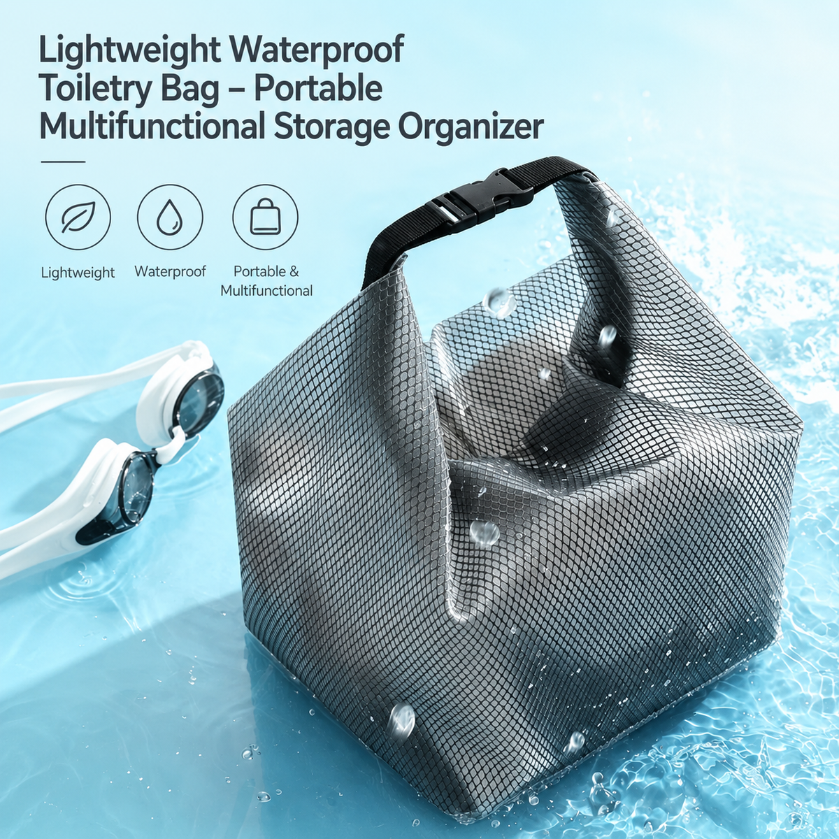 Waterproof Mesh Shower Caddy Tote – Portable Toiletry Organizer for Gym, Beach, Pool & Travel