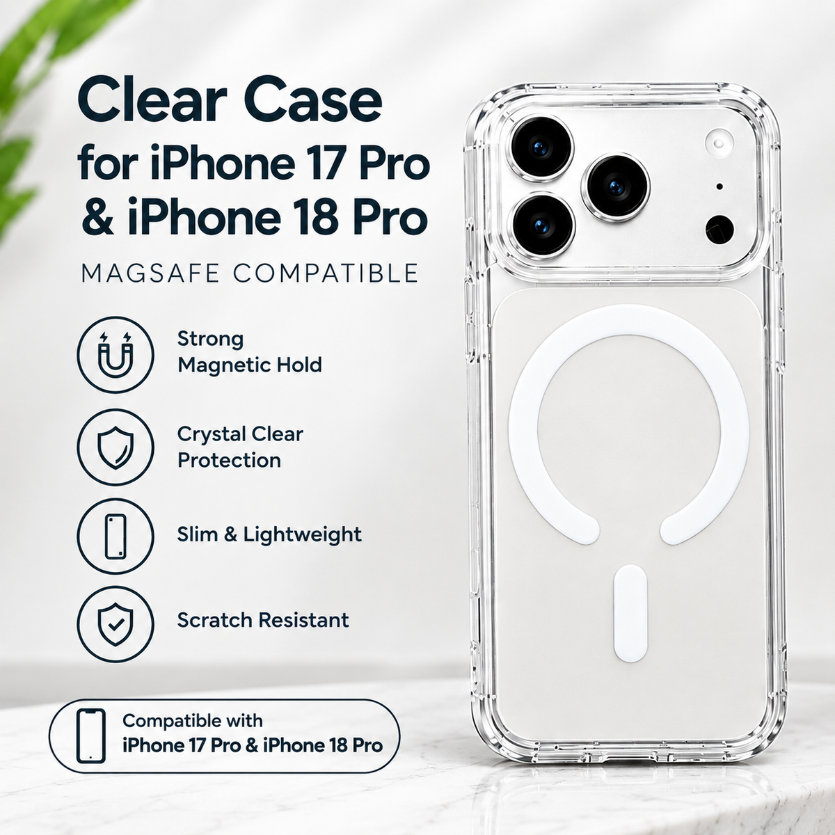 MagSafe Magnetic Clear iPhone Case